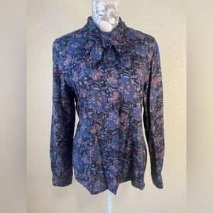 PENDLETON‎ women’s floral print button down blouse, size 8